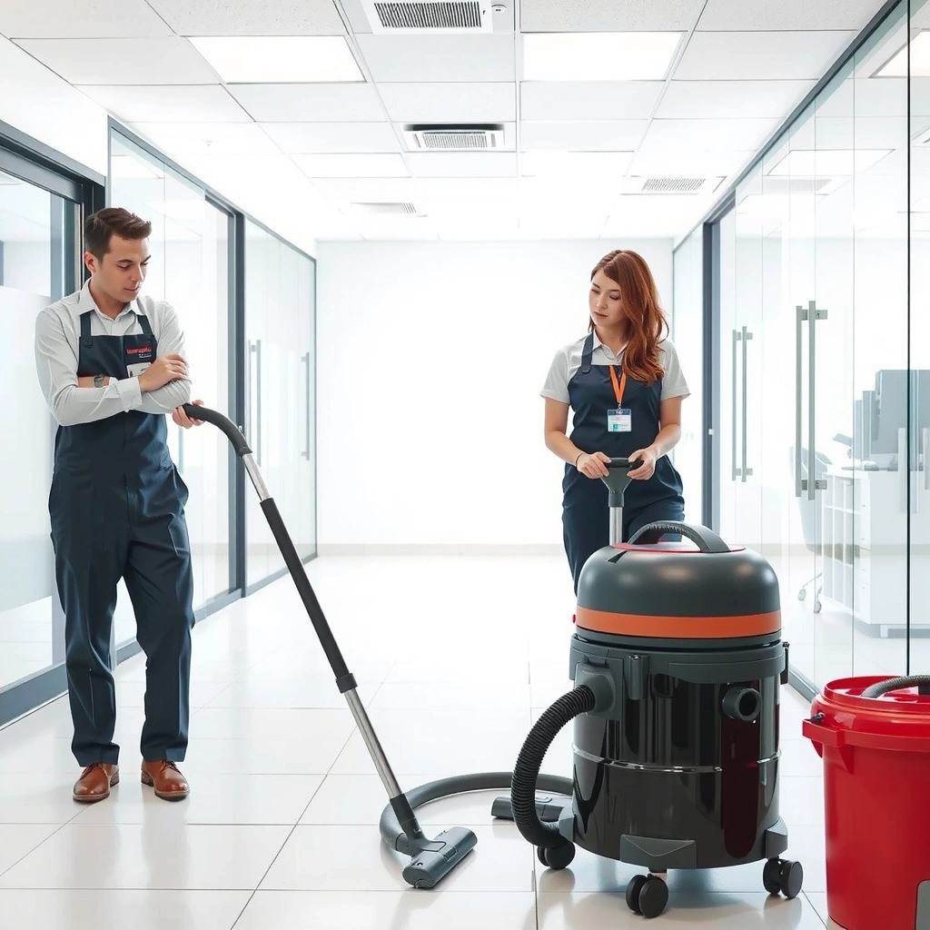 Professional cleaning in progress